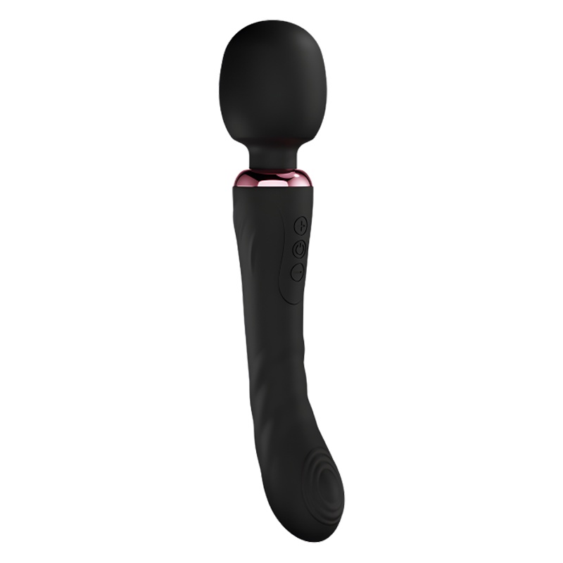 Charley wand, matte black with a rose gold ring